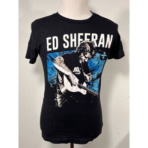 Adult Sz Small Ed Sheeran Divide World Tour Concert T Shirt Black Blue Tour Date